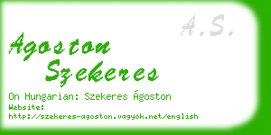agoston szekeres business card